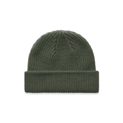 The AS Colour Cable Beanie is a fisherman style beanie.  100% acrylic.  16 colours.  Wide, rubbed knit.  Snug fit.  Just add your embroidery.