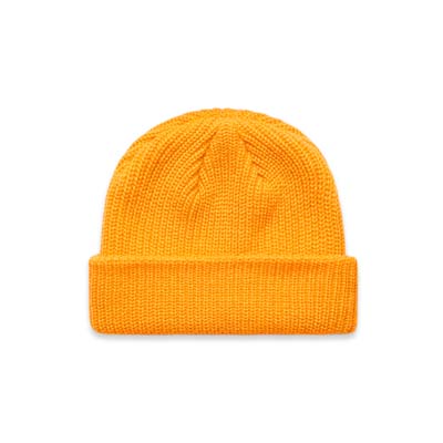 The AS Colour Cable Beanie is a fisherman style beanie.  100% acrylic.  16 colours.  Wide, rubbed knit.  Snug fit.  Just add your embroidery.