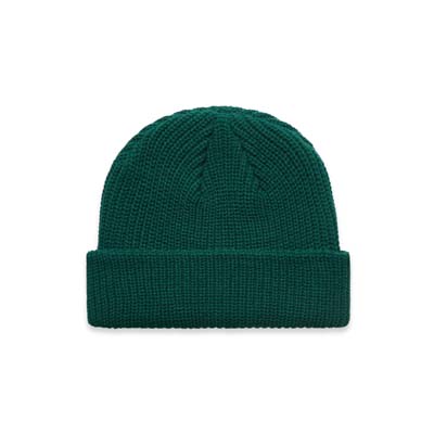 The AS Colour Cable Beanie is a fisherman style beanie.  100% acrylic.  16 colours.  Wide, rubbed knit.  Snug fit.  Just add your embroidery.