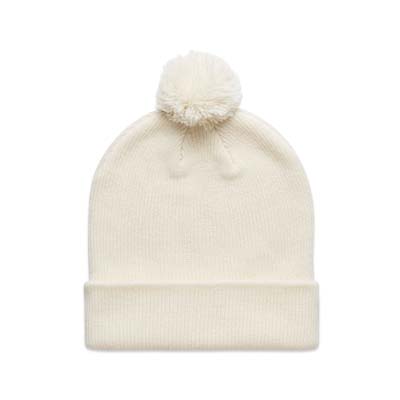 The AS Colour Pom Pom Beanie is a tight knit, mid weight 100% recycled acrylic with a pom pom.  3 colours.  Just add your embroidery.