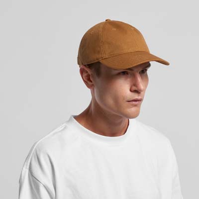 The AS Colour Access Canvas Cap is a low profile, 6 panel cap.  100% cotton canvas.  Curved Peak.  Adjustable fastener.  5 colours.  Ideal for embroidery.