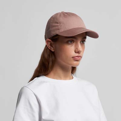 The AS Colour Womens Access Cap is a low profile, 6 panel structure with curved peak.  100% cotton. 3 colours.  Adjustable fastener with metal clasp
