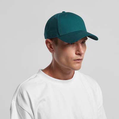 The AS Colour Icon Cap is a mid profile 6 panel cap with curved peak.  100% cotton.  11 colours.  Snapback.  Ready for your logo.