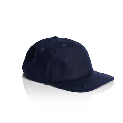 The AS Colour Class Wool Cap is a mid weight, unstructured 6 panel cap. Wool/recycled polyester. 5 colours. Flat peaked cap perfect for your brand.