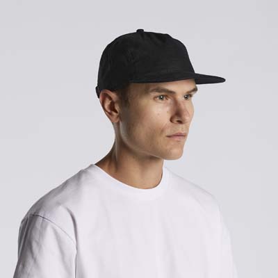 The AS Colour Class Linen Cap is a lightweight, mid profile, 5 panel cap.  Linen.  Black or natural.  Great caps ready for your logo to be embroidered.