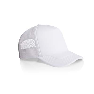 The AS Colour Frame Foam Trucker Cap is a high profile snapback cap with a curved peak. 12 colours. Great trucker cap ready for your branding.