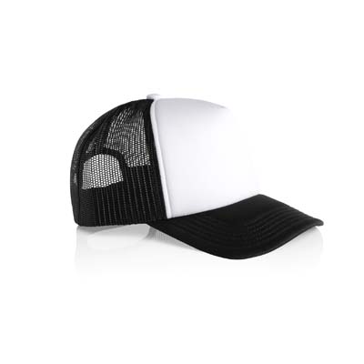 The AS Colour Frame Foam Two Tone Trucker is a high profile snapback cap.  High profile.  Curved Peak.  3 colour variations. 