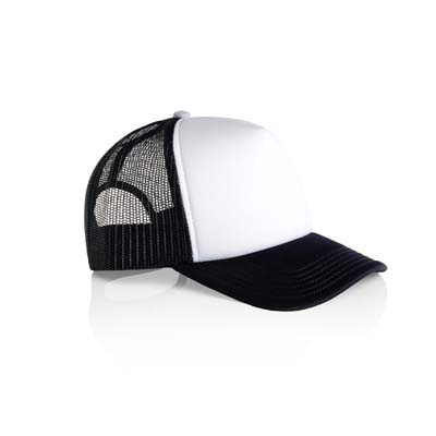 The AS Colour Frame Foam Two Tone Trucker is a high profile snapback cap.  High profile.  Curved Peak.  3 colour variations. 