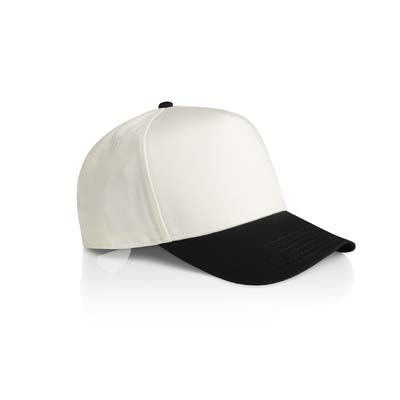 The AS Colour Frame Two Tone Cap featuring a high profile, 100% cotton cap.  Structured front.  Snapback.  6 colours.  Great branded caps for your team.