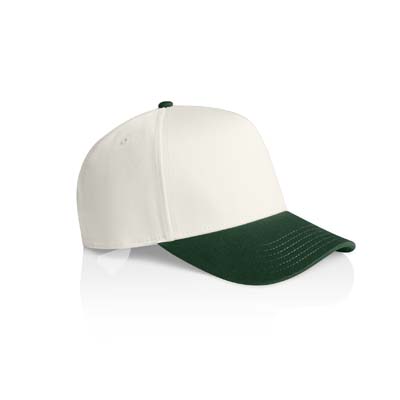 The AS Colour Frame Two Tone Cap featuring a high profile, 100% cotton cap. Structured front. Snapback. 6 colours. Great branded caps for your team.