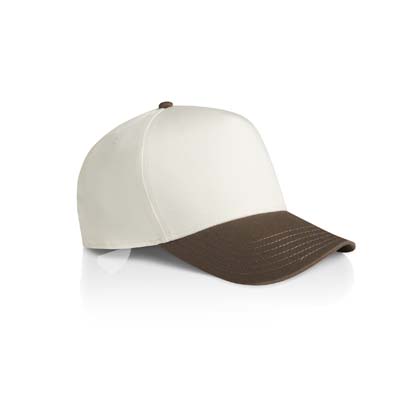 The AS Colour Frame Two Tone Cap featuring a high profile, 100% cotton cap.  Structured front.  Snapback.  6 colours.  Great branded caps for your team.