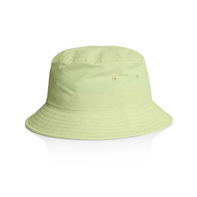 The AS Colour Nylon Bucket is a light - mid weight recycled nylon bucket hat.  11 colours.  Great option for custom branded bucket hats.