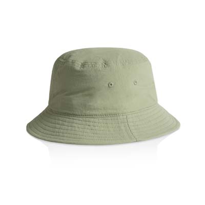 The AS Colour Nylon Bucket is a light - mid weight recycled nylon bucket hat.  11 colours.  Great option for custom branded bucket hats.