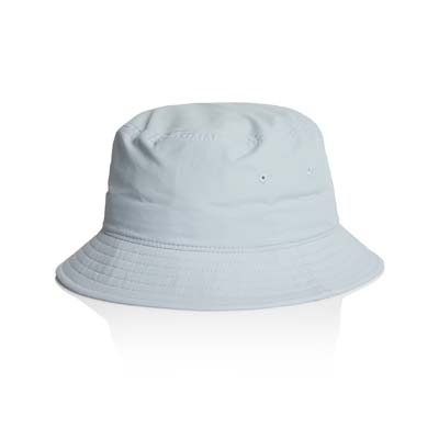 The AS Colour Nylon Bucket is a light - mid weight recycled nylon bucket hat.  11 colours.  Great option for custom branded bucket hats.