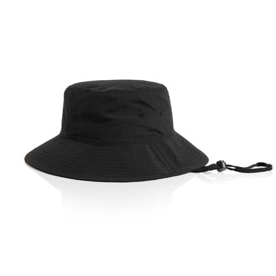 The AS Colour Nylon Wide Brim Bucket Hat is a lightweight, quick dry recycled nylon.  5 colours.  Great branded summer bucket hats for your team.