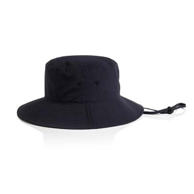 The AS Colour Nylon Wide Brim Bucket Hat is a lightweight, quick dry recycled nylon.  5 colours.  Great branded summer bucket hats for your team.