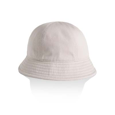 The AS Colour Womens Brim Bucket Hat is a light-mid weight cotton hat. 3 colours. Great option and colours for your female clients.