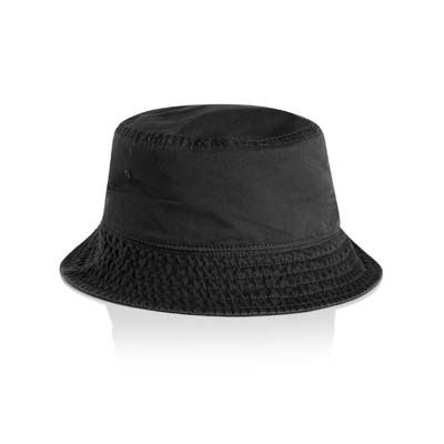 The AS Colour Faded Bucket Hat is a light mid weight cotton with washed, worn look.  3 colours.  Great branded bucket hats for the summer.
