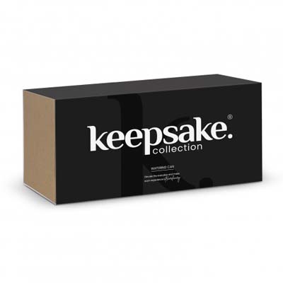 The TRENDS Keepsake Watering Can is a matte black, stainless steel watering can.  1.3 Litre capacity.  Available for printing.  Great client gift for those garden lovers or even a retail option for garden centres.