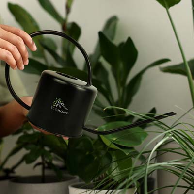 The TRENDS Keepsake Watering Can is a matte black, stainless steel watering can.  1.3 Litre capacity.  Available for printing.  Great client gift for those garden lovers or even a retail option for garden centres.