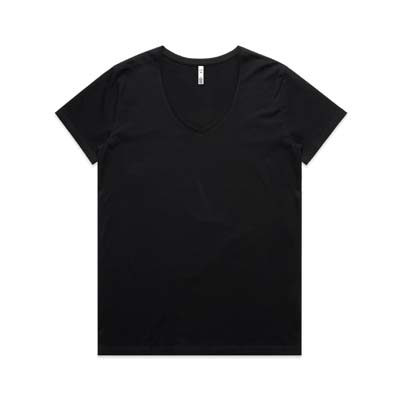 The AS Colour Maple V Neck Tee is a mid weight, 180gsm cotton tee with a v neck.  In black and white.  Just add your logo front and back.