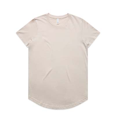 The AS Colour Maple Curve Tee is a regular, mid weight 180gsm cotton tee.  Curved hem.  5 colours.  Just add your logo or design.