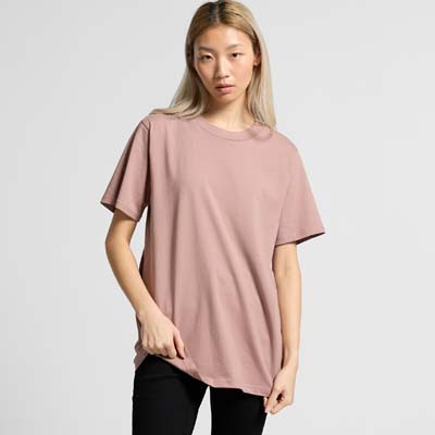 The AS Colour Womens Classic Tee is a heavyweight, 220gsm relaxed fit womens tee.  Available in 15 colours.  Great option for branded retail and fashion brands.