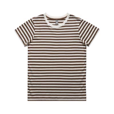 The AS Colour Maple Stripe Tee is a regular fit, crew neck, lightweight women's tee.  4 colours.  100% cotton.  XS - 2XL.  Great women's cotton tees from AS Colour.