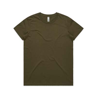 The AS Colour Womens Basic Tee is a regular fit, mid weight, 160gsm cotton tee. Tear out label. 12 colours. Great option for your team and brand.
