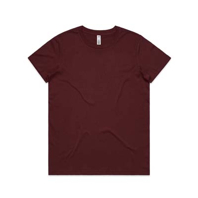 The AS Colour Womens Basic Tee is a regular fit, mid weight, 160gsm cotton tee. Tear out label. 12 colours. Great option for your team and brand.
