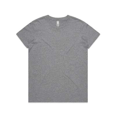The AS Colour Womens Basic Tee is a regular fit, mid weight, 160gsm cotton tee. Tear out label. 12 colours. Great option for your team and brand.