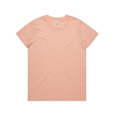 The AS Colour Womens Basic Tee is a regular fit, mid weight, 160gsm cotton tee. Tear out label. 12 colours. Great option for your team and brand.