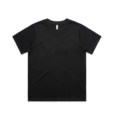 The AS Colour Womens Classic Minus Tee is a heavyweight 220gsm cotton tee.  Relaxed fit.  Black and white.  XS - 2XL.  Great printed retail tees.