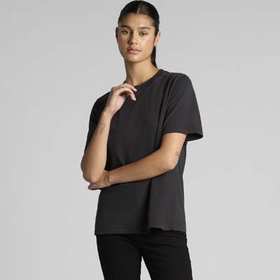 The AS Colour Womens Heavy Faded Tee is a heavyweight carded cotton tee.  Womens XS - 2XL.  5 colours.  Great printable tees for your retail brand.