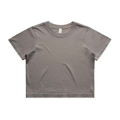 The AS Colour Womens Heavy Faded Crop Tee is a heavyweight 240gsm carded cotton tee.   Crop tee.  3 colours.  XS - 2XL.  Great branded retail tees.