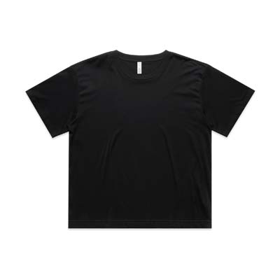 The AS Colour Martina Crop Tee is a mid weight 180gsm womens tee. 4 colours. Cropped tee. XS - 2XL. Great branded retail crop tees for your label.