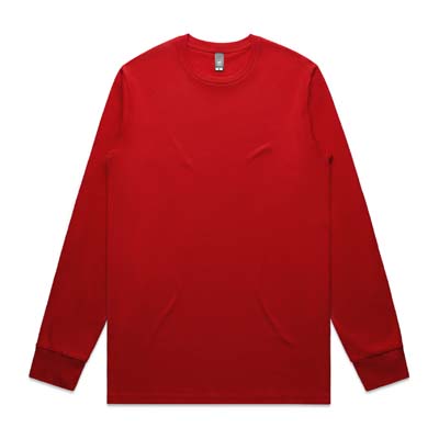 The AS Colour Staple Long Sleeve tee is a regular fit, 180gsm combed cotton long sleeve tee.  13 colours.  S - 5XL available.