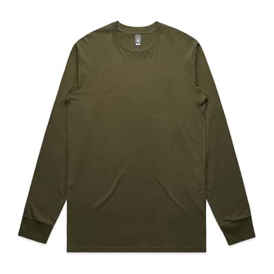 The AS Colour Staple Long Sleeve tee is a regular fit, 180gsm combed cotton long sleeve tee.  13 colours.  S - 5XL available.