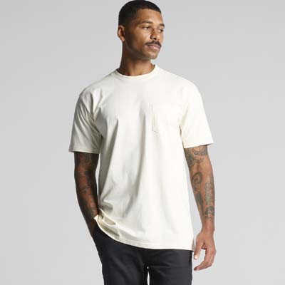 The AS Colour Classic Pocket Tee is a relaxed fit, crew neck heavyweight tee.  S - 3XL.  6 colours.  Great branded heavyweight tees from AS Colour clothing.
