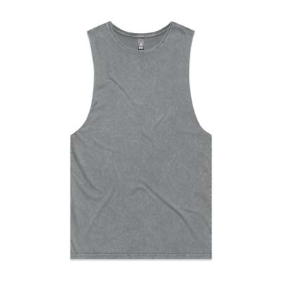 The AS Colour Stone Wash Barnard Tank is a regular, raw armhole edged singlet. Stone wash material. 5 colours. Sizes XS - 2XL.