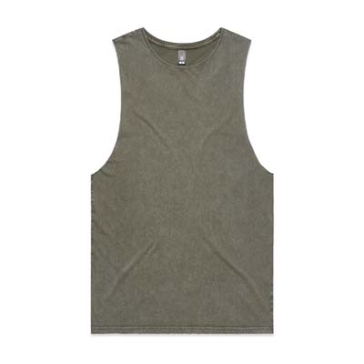 The AS Colour Stone Wash Barnard Tank is a regular, raw armhole edged singlet. Stone wash material. 5 colours. Sizes XS - 2XL.