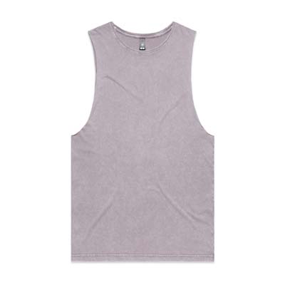 The AS Colour Stone Wash Barnard Tank is a regular, raw armhole edged singlet. Stone wash material. 5 colours. Sizes XS - 2XL.