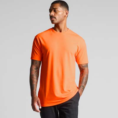 The AS Colour Block Tee Safety Colours is a regular fit, crew neck hi viz tee. 3 colours. S - 5XL. Great branded hi viz tees from AS Colour.