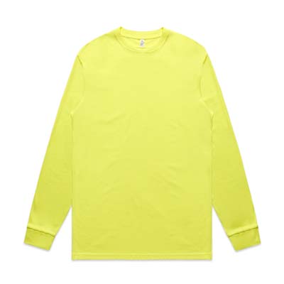 The AS Colour Block Safety Long Sleeve Tee is a midweight, 200gsm long sleeve tee.  Cuffed sleeves.  Hi vis colours, tested by NZWTA.  2 colours.