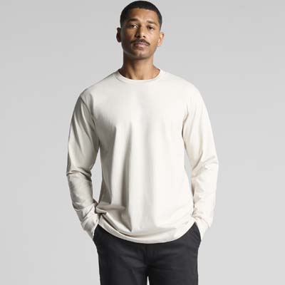 The AS Colour Classic Long Sleeve Tee is a relaxed fit, heavyweight 220gsm long sleeve cotton tee.  Cuffed sleeves.  17 colours.  Great branded long sleeve tees.