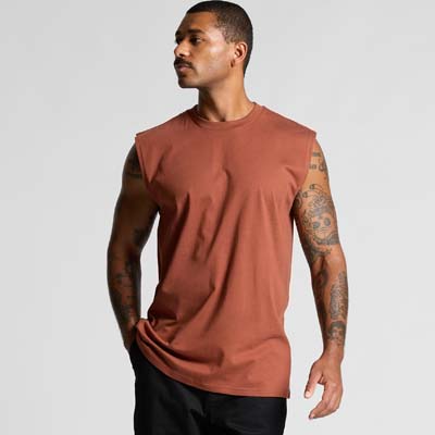 The AS Colour Classic Tank is a heavyweight, 220gsm cotton sleeveless tank.  7 colours.  S - 3xl.  Great branded mens tank singlets.