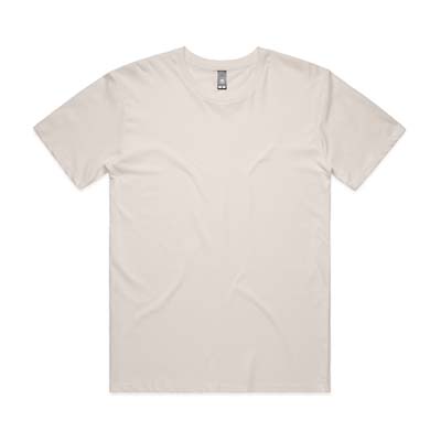 The AS Colour Staple Minus Tee is a shorter version of the staple tee.  S - 3xl.   6 colours.  Great quality tee for your branded merch label.