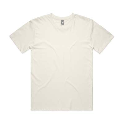 The AS Colour Staple Minus Tee is a shorter version of the staple tee.  S - 3xl.   6 colours.  Great quality tee for your branded merch label.