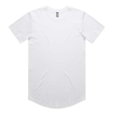 The AS Colour Staple Curve Tee is a regular, midweight 180gsm cotton tee.  Curved hemline.  Black or White.  S - 3xl available.