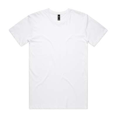 The AS Colour Staple Recycled Tee is a midweight 200gsm, 80% recycled cotton, 20% polyester tee.  Black or White. S - 3XL available.